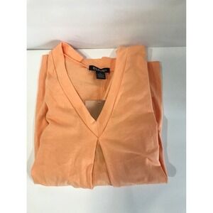 Womens by design coral short sleeve size M peacock flutter sleeve inverted pleat